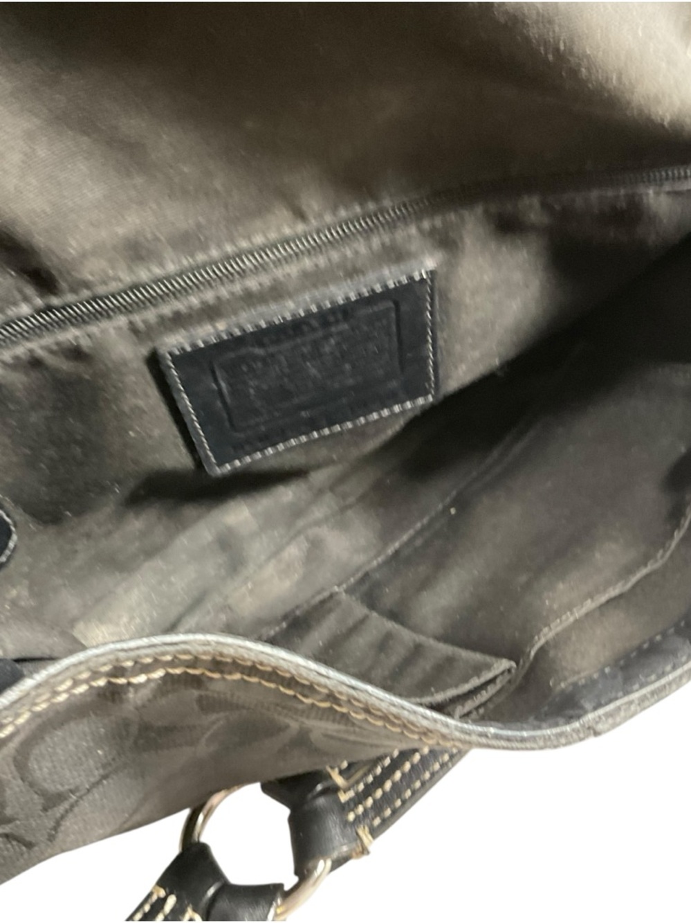 Coach Black Signature Canvas Buckle Hobo Shoulder Bag - Picture 8 of 16